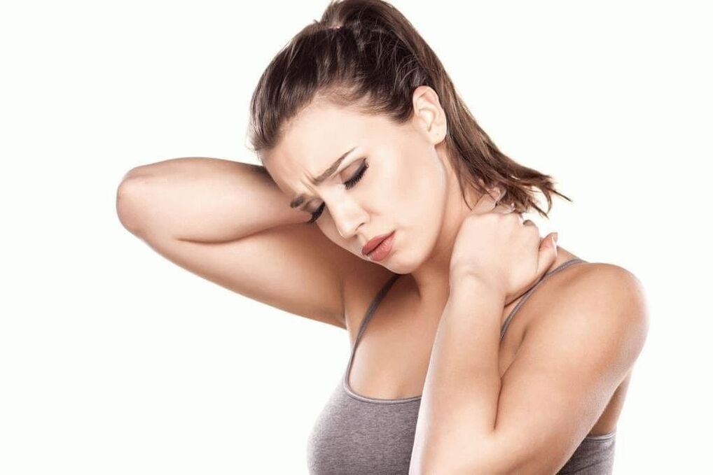 severe pain in neck and shoulder blades with cervical osteochondrosis